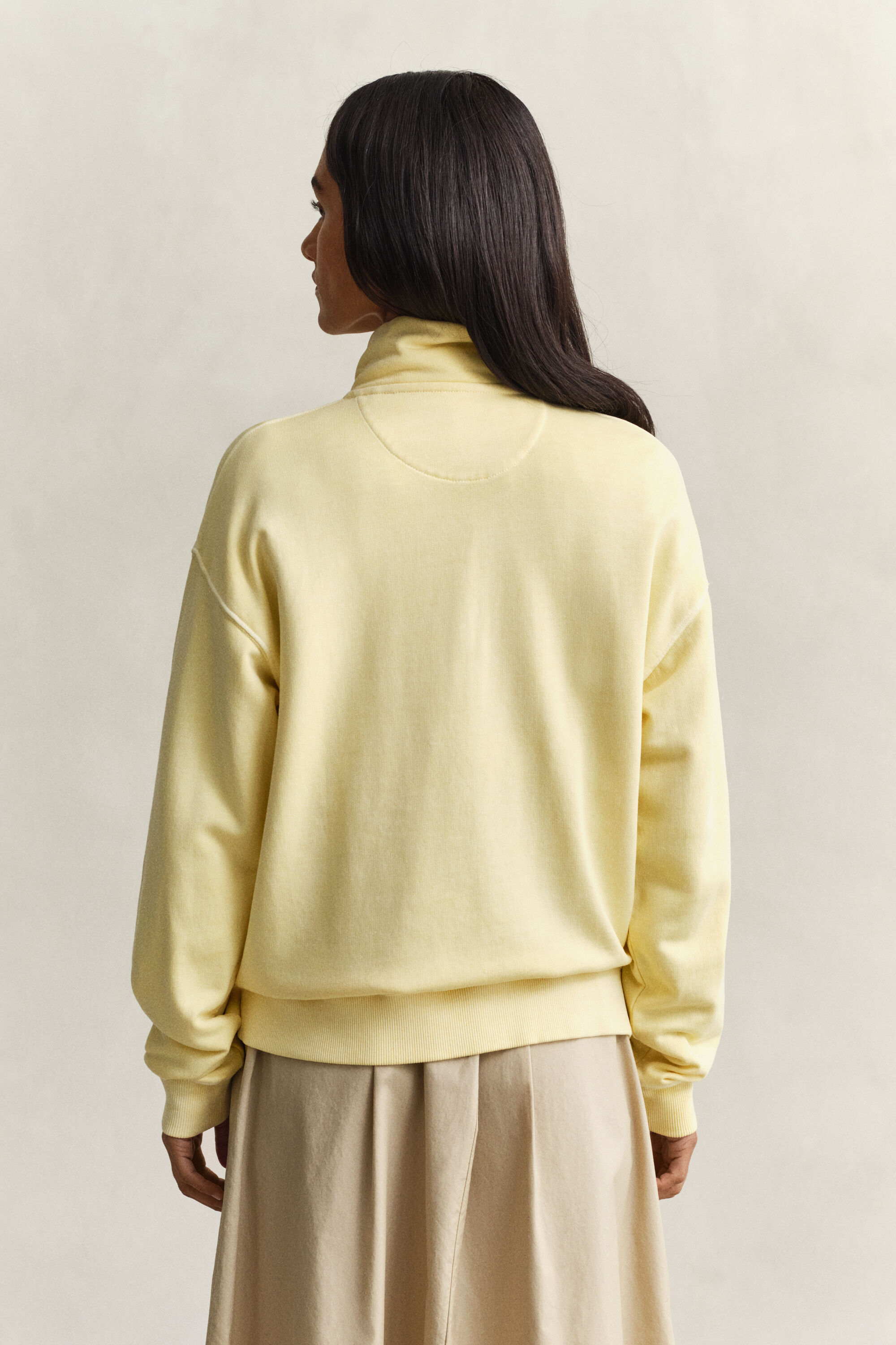 Vasket Shield sweatshirt med halv lynlås