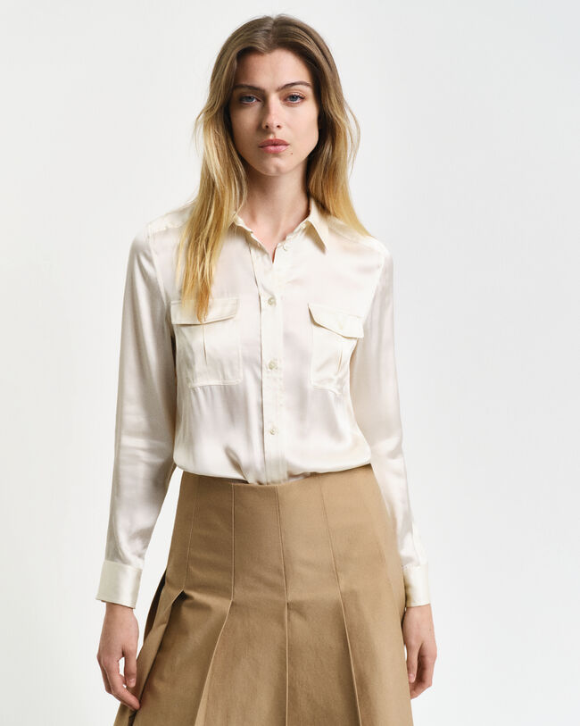 Regular fit skjorte med lommer