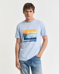 Graphic T-shirt med GANT USA sejlads-tryk