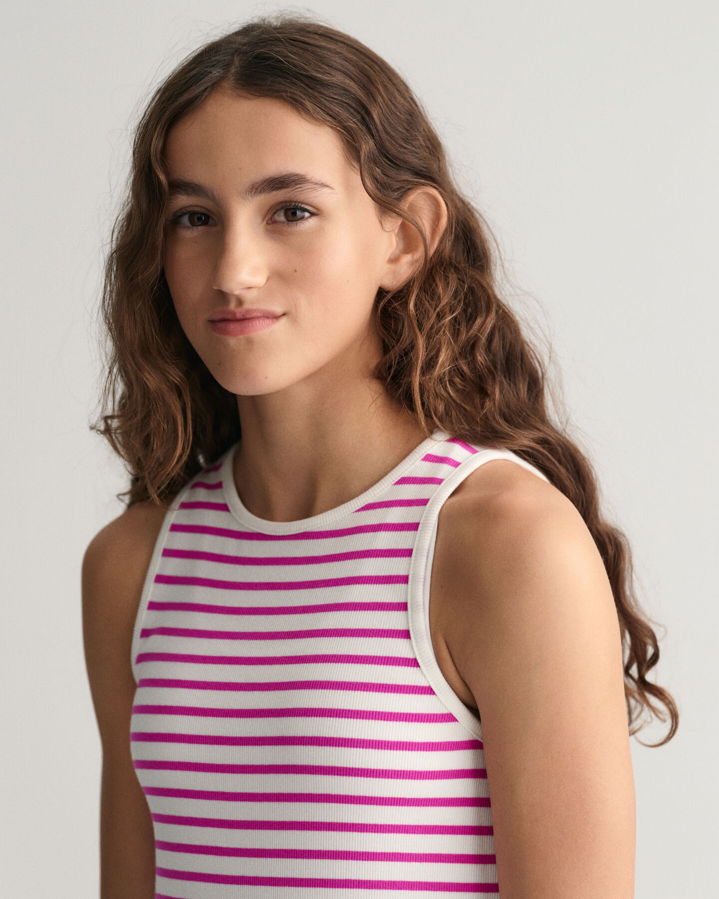 Teen Girls ribstrikket tank-kjole med striber