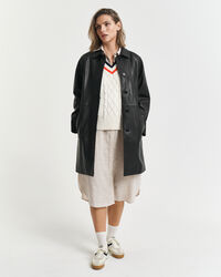 Skjortekjole af h&oslash;r med korte &aelig;rmer