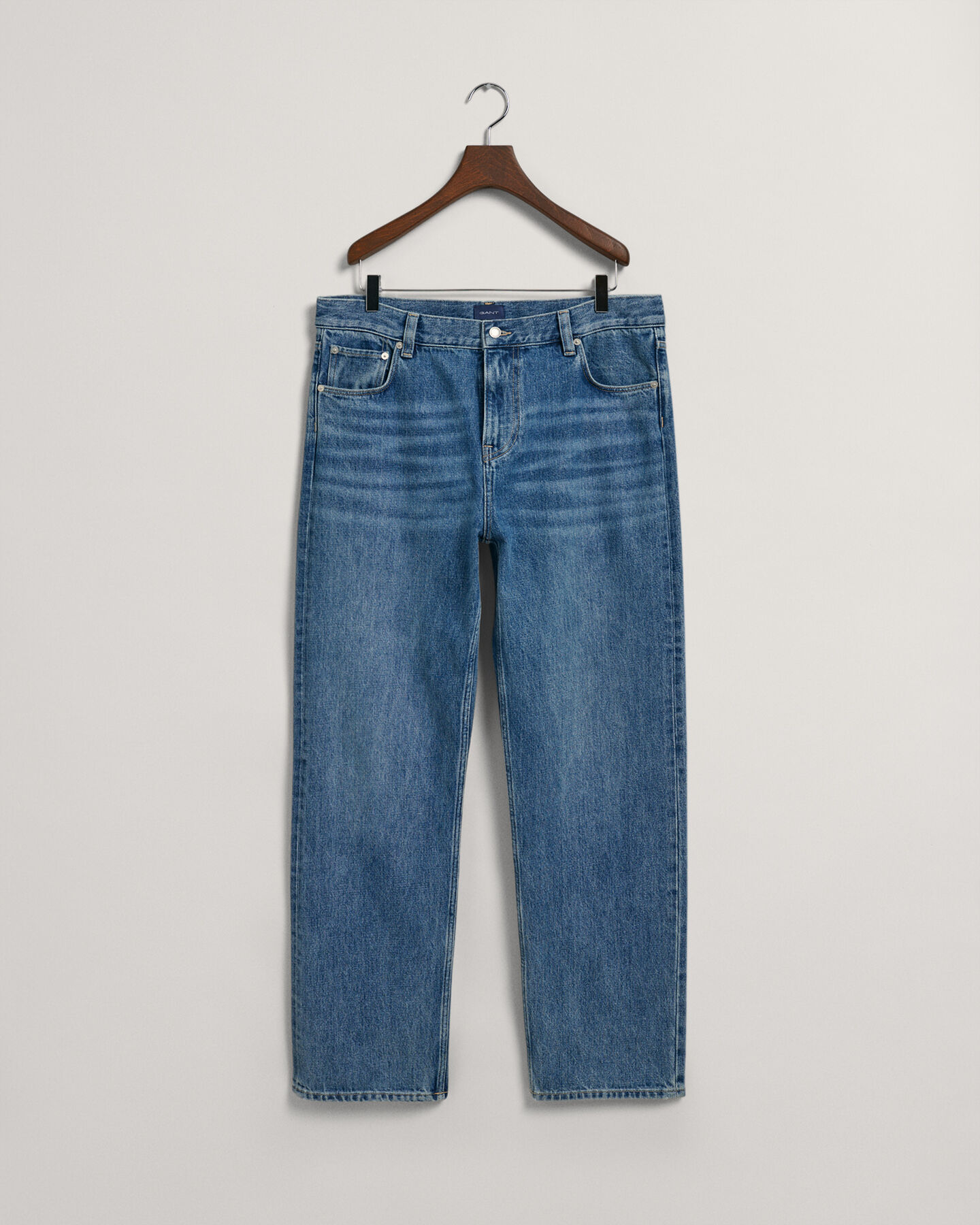 Relaxed fit stenvaskede jeans