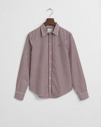 Regular fit klassisk stribet poplin-skjorte