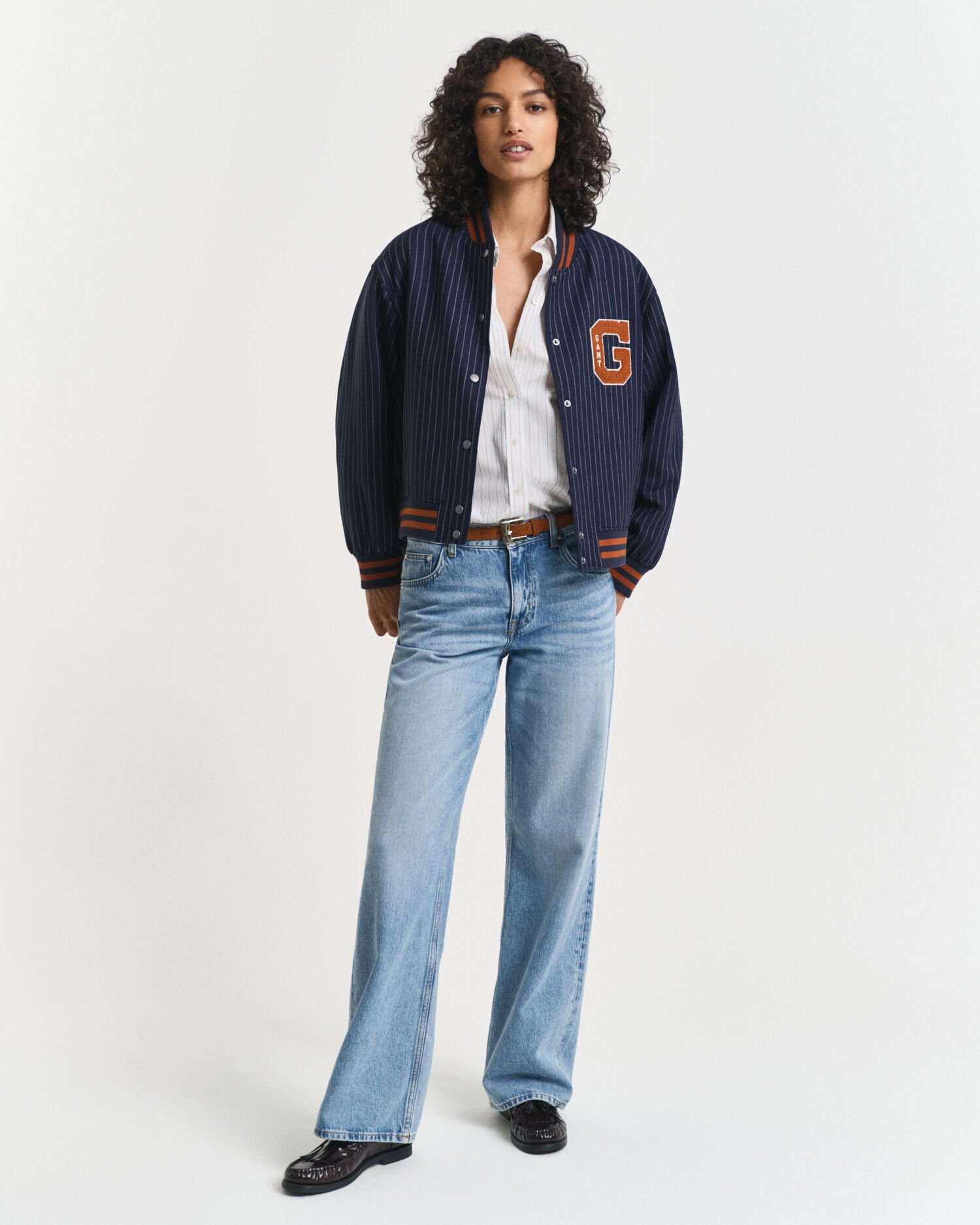 Nålestribet Varsity Jacket
