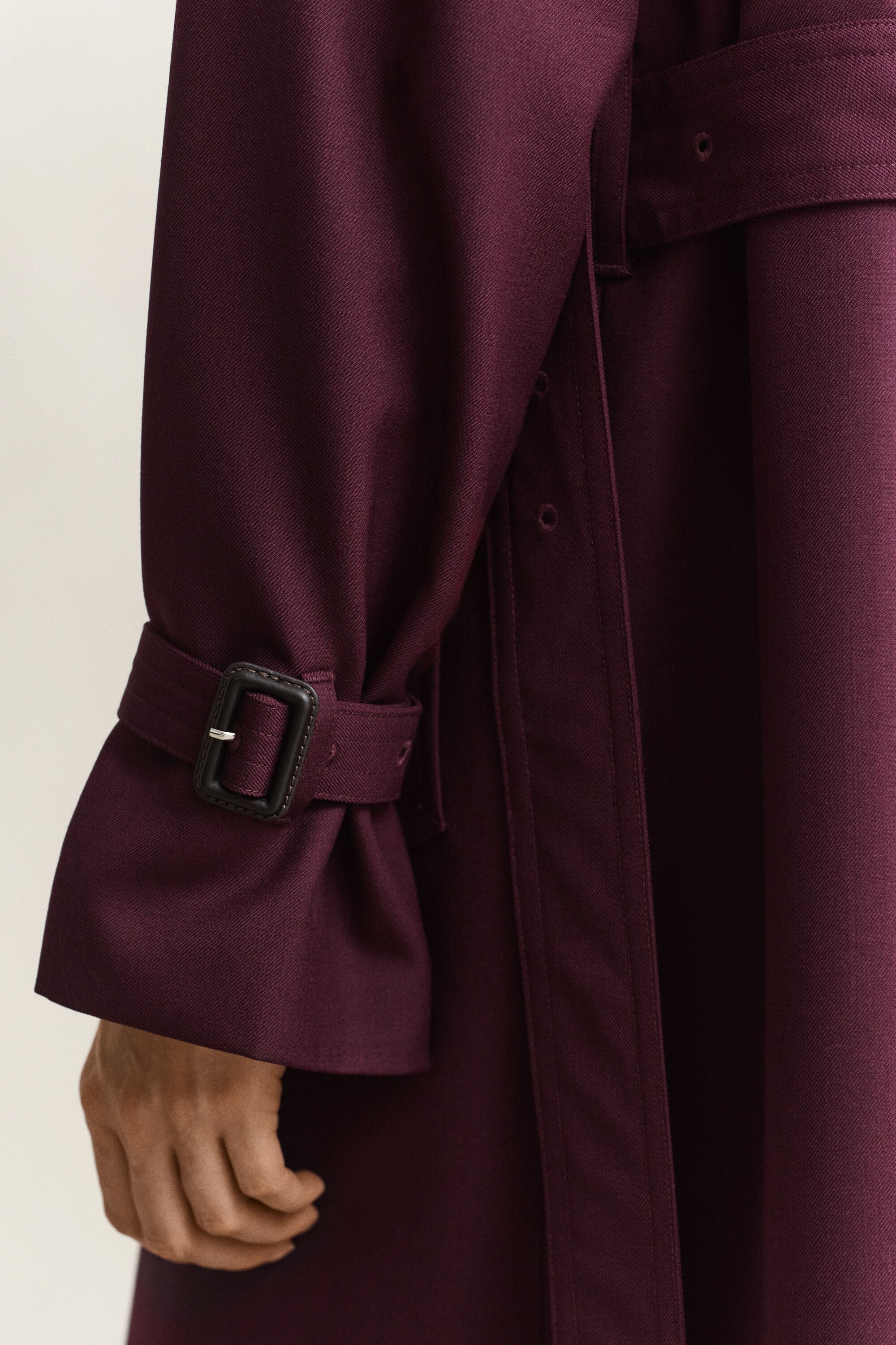 Trenchcoat i uldblanding