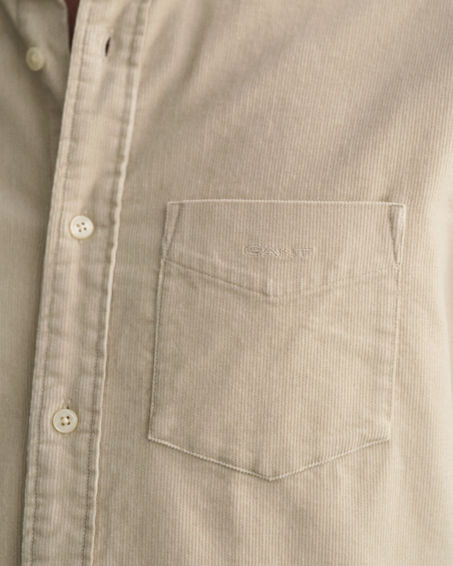 Regular fit skjorte af jernbanefløjl