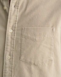 Regular fit skjorte af jernbanefløjl