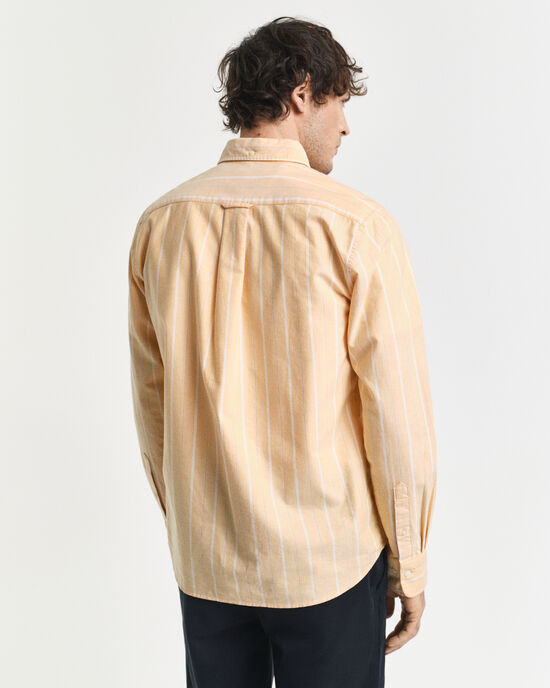 Regular fit klassisk stribet Oxford-skjorte