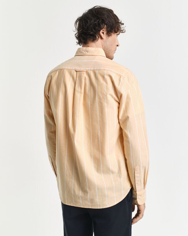 Regular fit klassisk stribet Oxford-skjorte