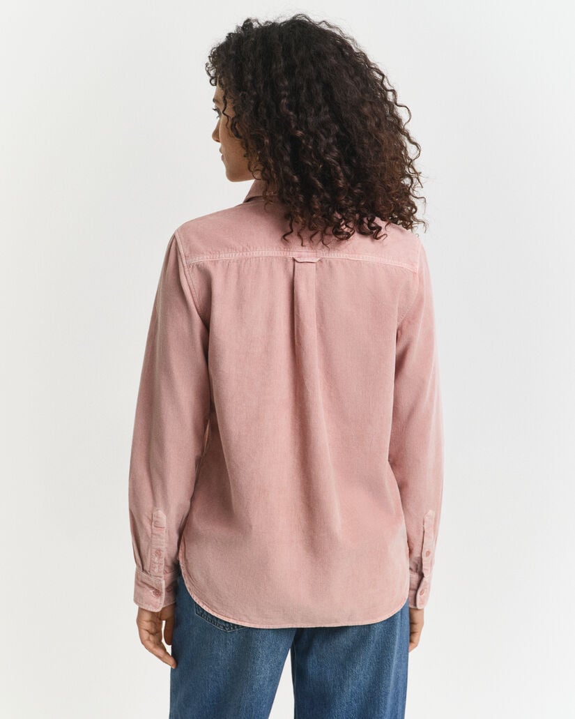 Regular fit skjorte af jernbanefløjl