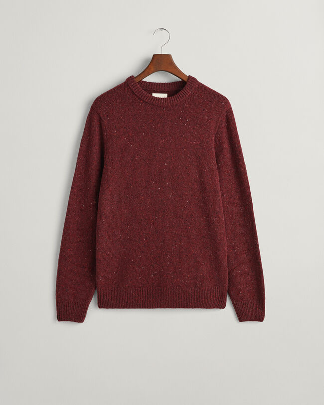 Crewneck sweater med uldnister