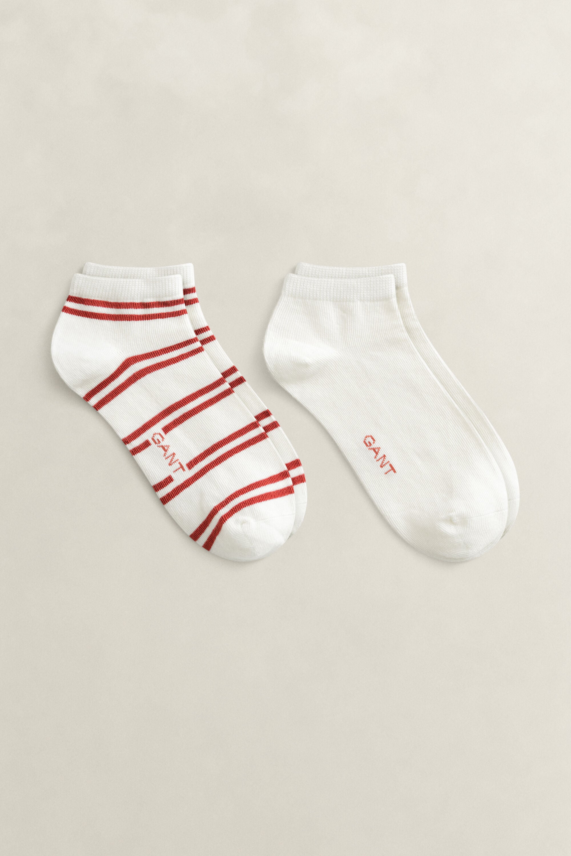 2-Pack ankelsokker med striber