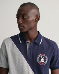 Sail Graphic piqu&eacute; poloskjorte med diagonale blokke