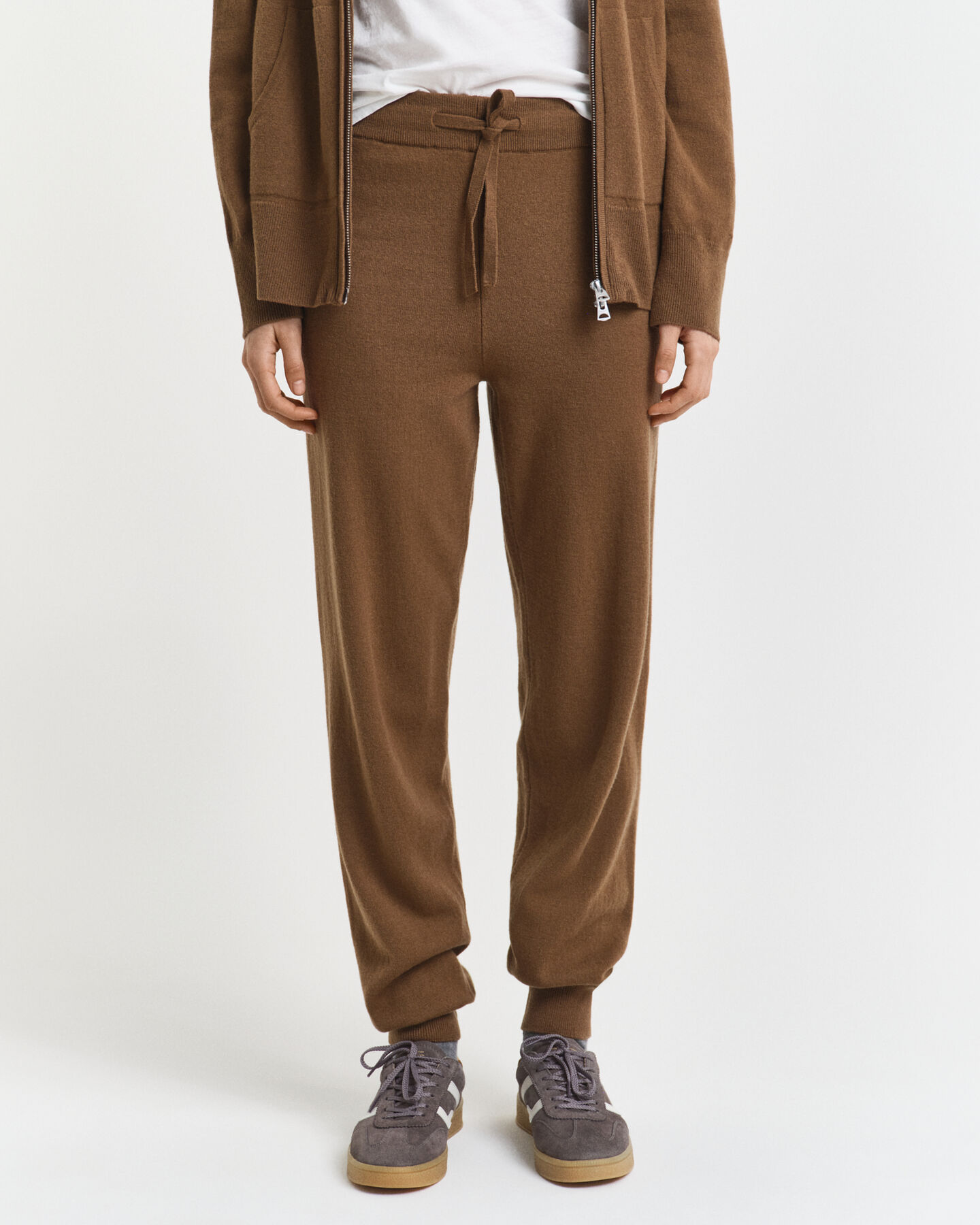 Strikkede bukser af ekstra fin lammeuld