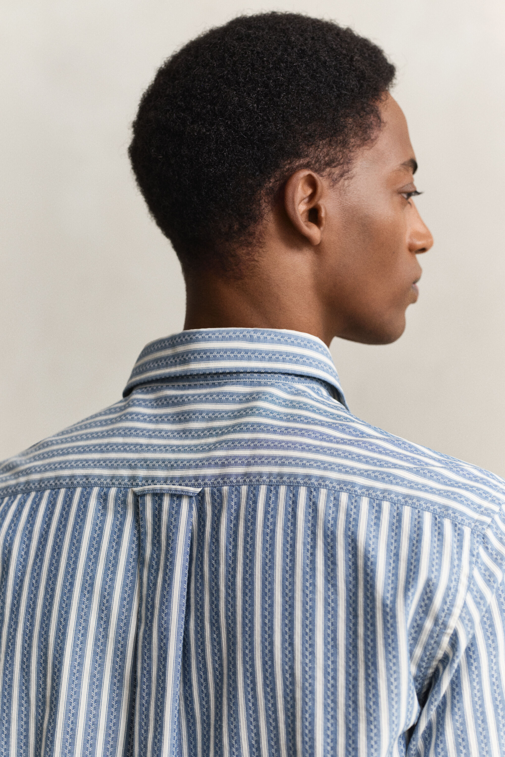 Regular fit dobby-stribet skjorte