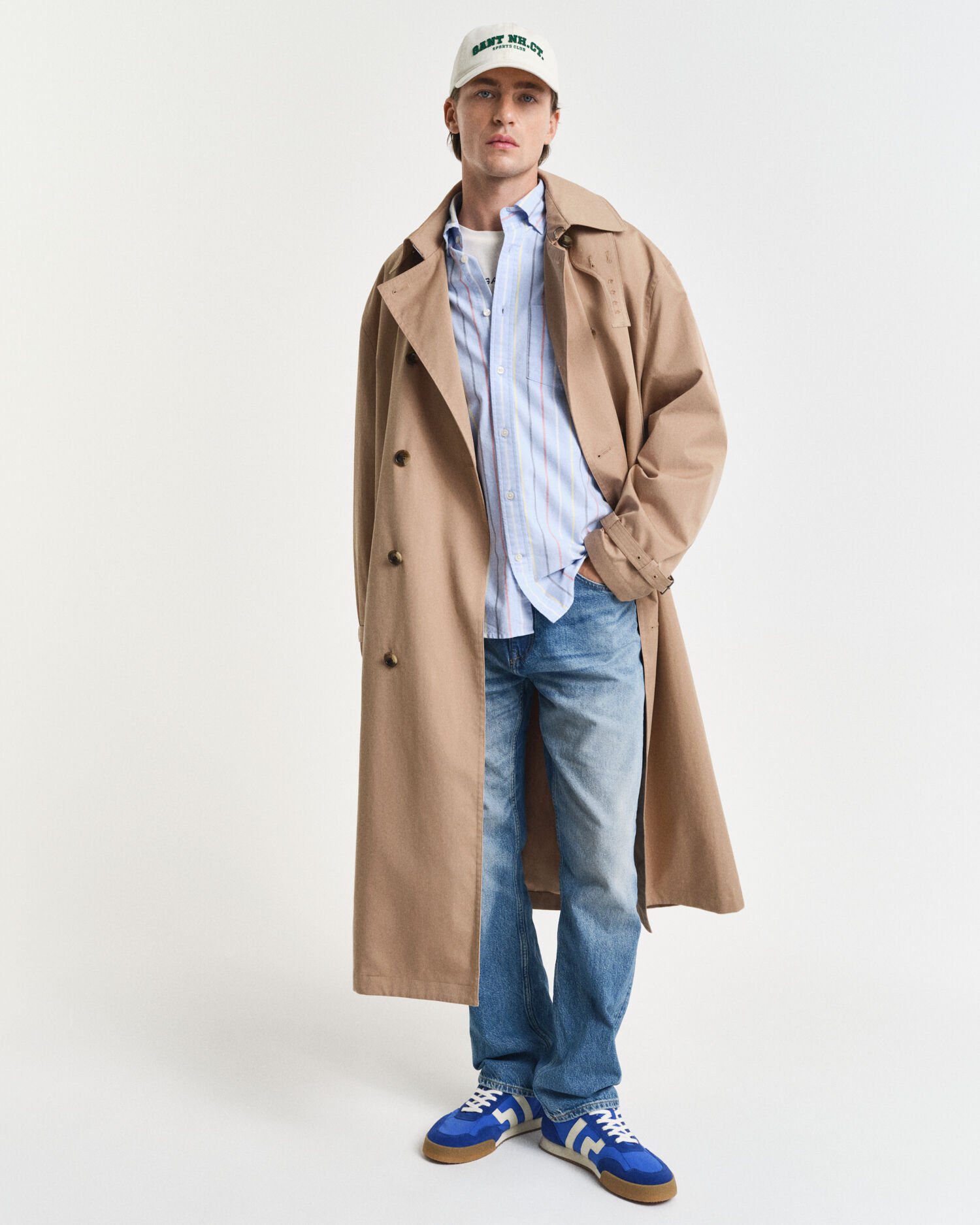 Regular fit flerstribet klassisk Oxford-skjorte