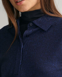 Metallisk polosweater