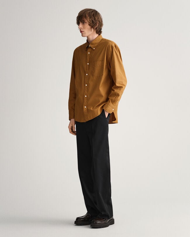 Relaxed fit garment-dyed Oxford-skjorte