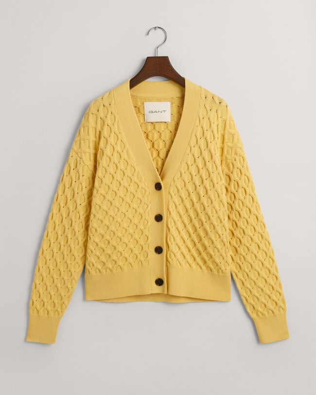 Tekstureret strikket cardigan