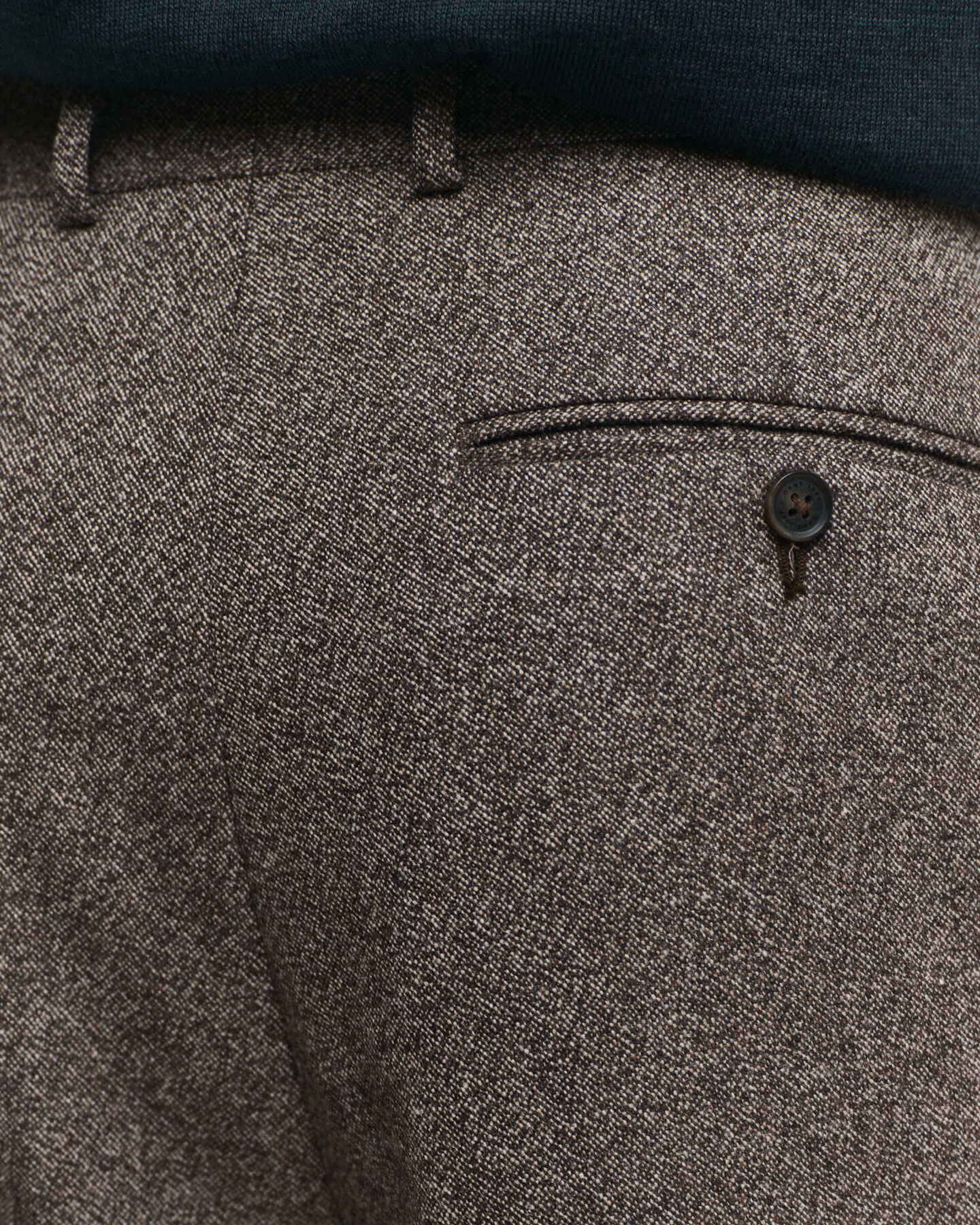 Relaxed fit jakkesæt-bukser i mouliné-uld