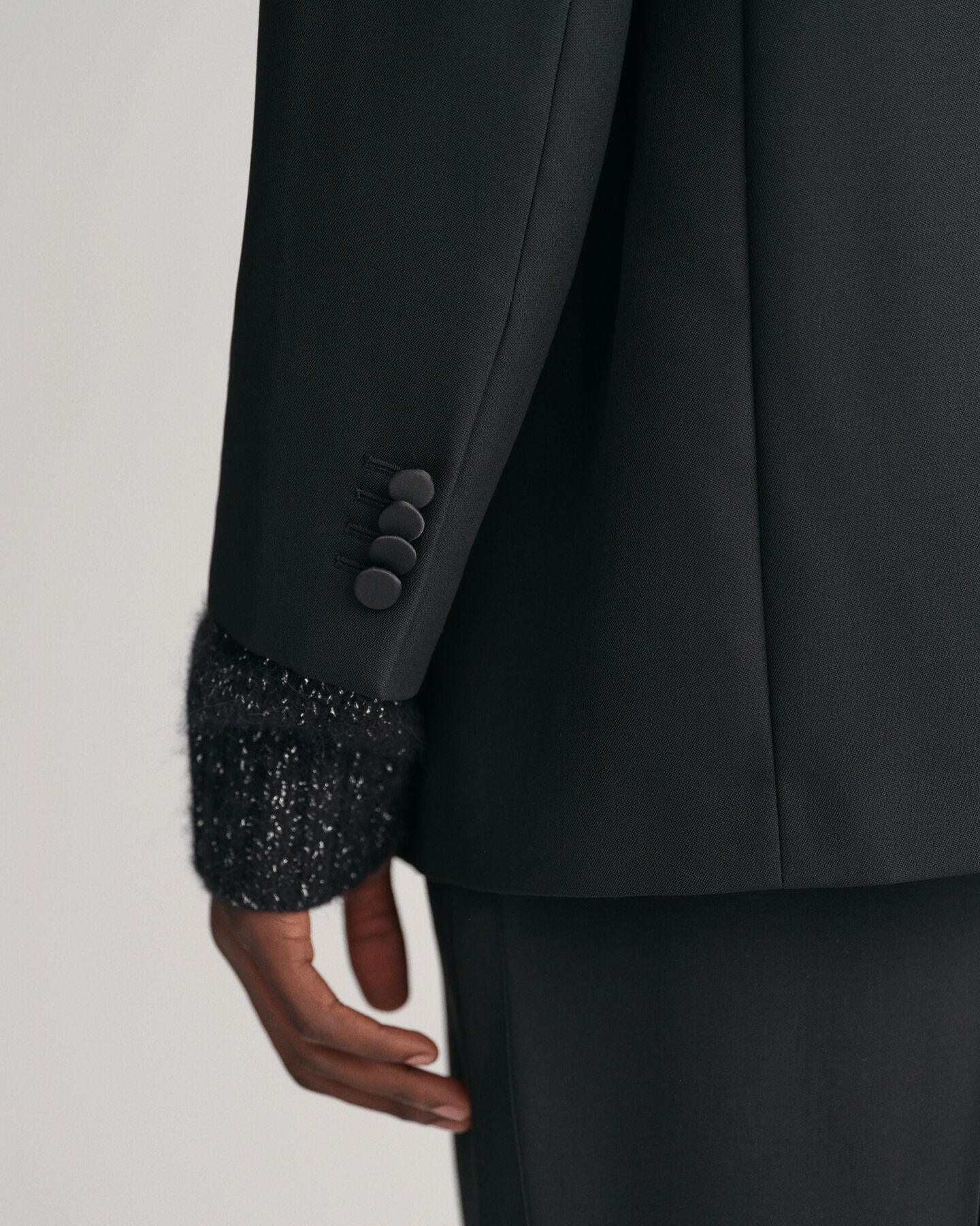 Dobbeltradet Tuxedo jakkesæt-blazer