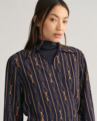 Regular fit Rope-stribet slå-om kjole