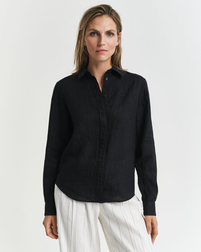 Regular fit skjorte af hør