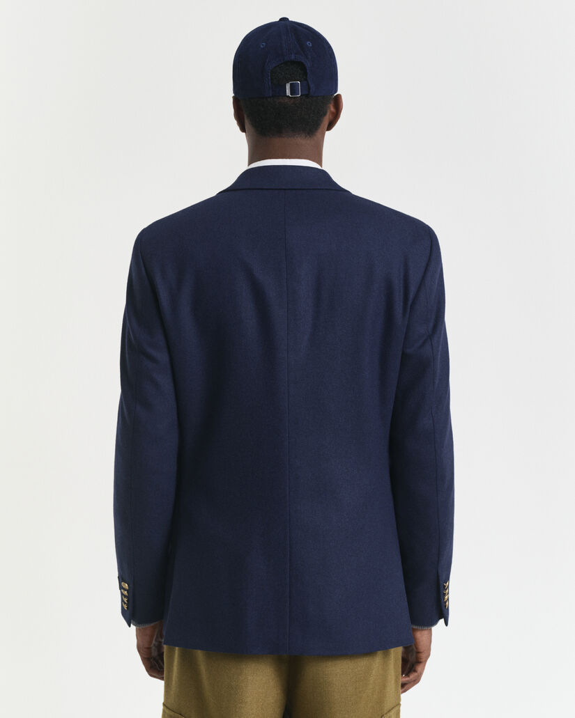 Slim fit Club Blazer i uldflannel