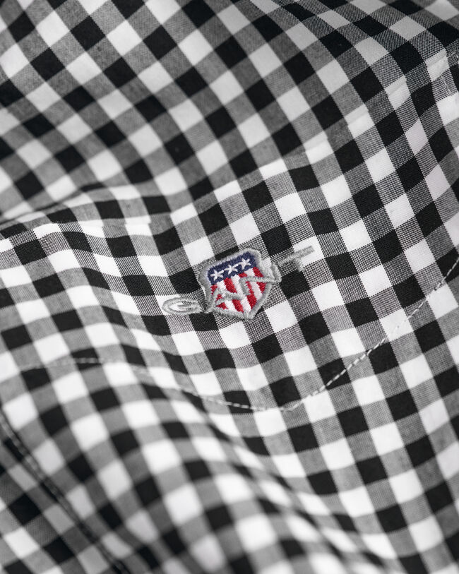 Regular fit klassisk gingham poplin-skjorte