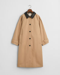 Bilfrakke med læderkrave