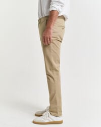 Slim fit chinobukser af twill