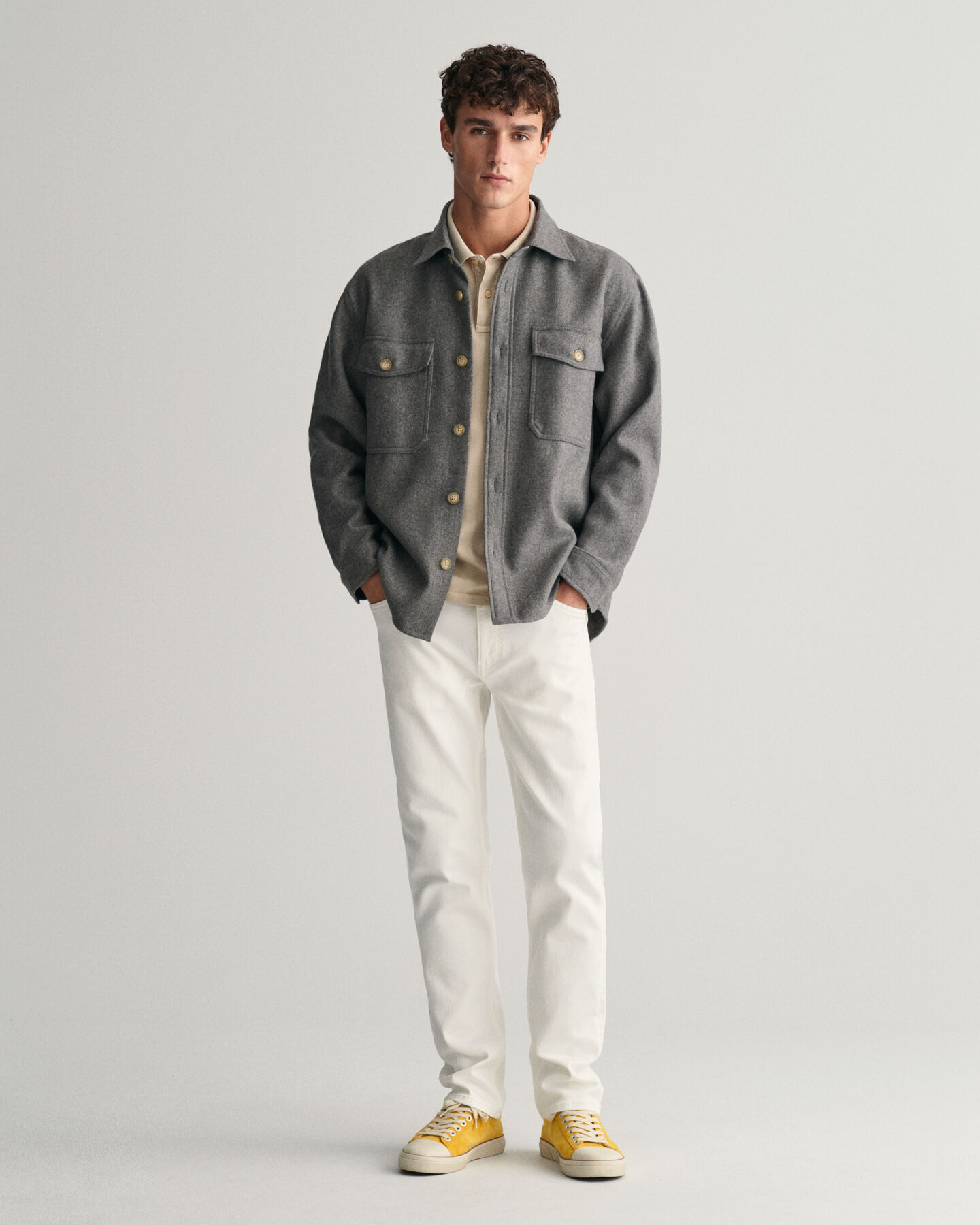 Sunfaded piqu&eacute; poloskjorte