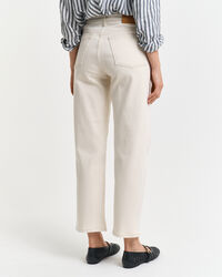 Ecru jeans med lige ben