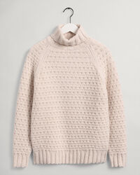 Chunky Texture sweater med rullekrave