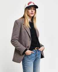 Regular fit houndstooth blazer