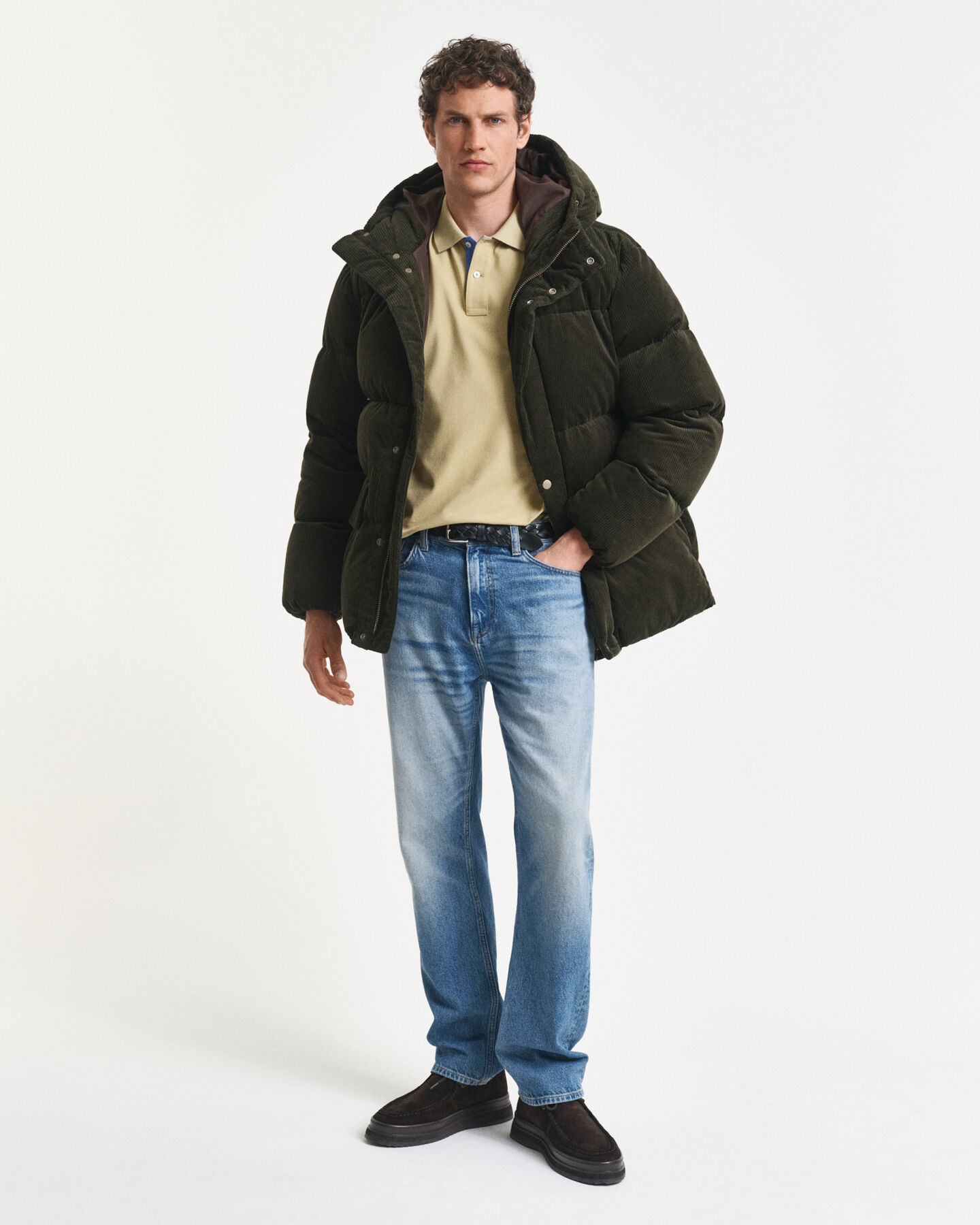 Kontrastfarvet piqué poloskjorte