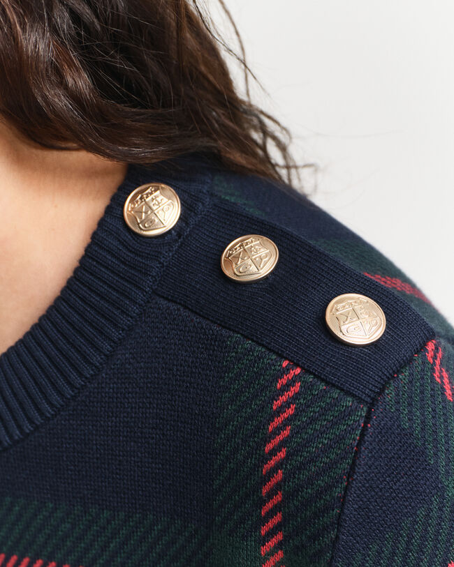 Ternet kjole med crewneck