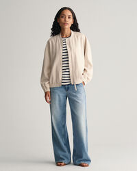 Bomberjakke i hørblanding