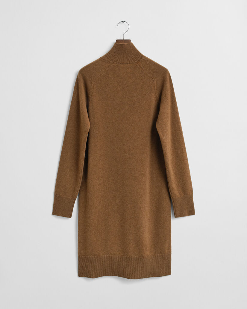 Strikket kjole af ekstra fin lammeuld