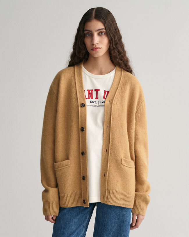 Blød cardigan af uld