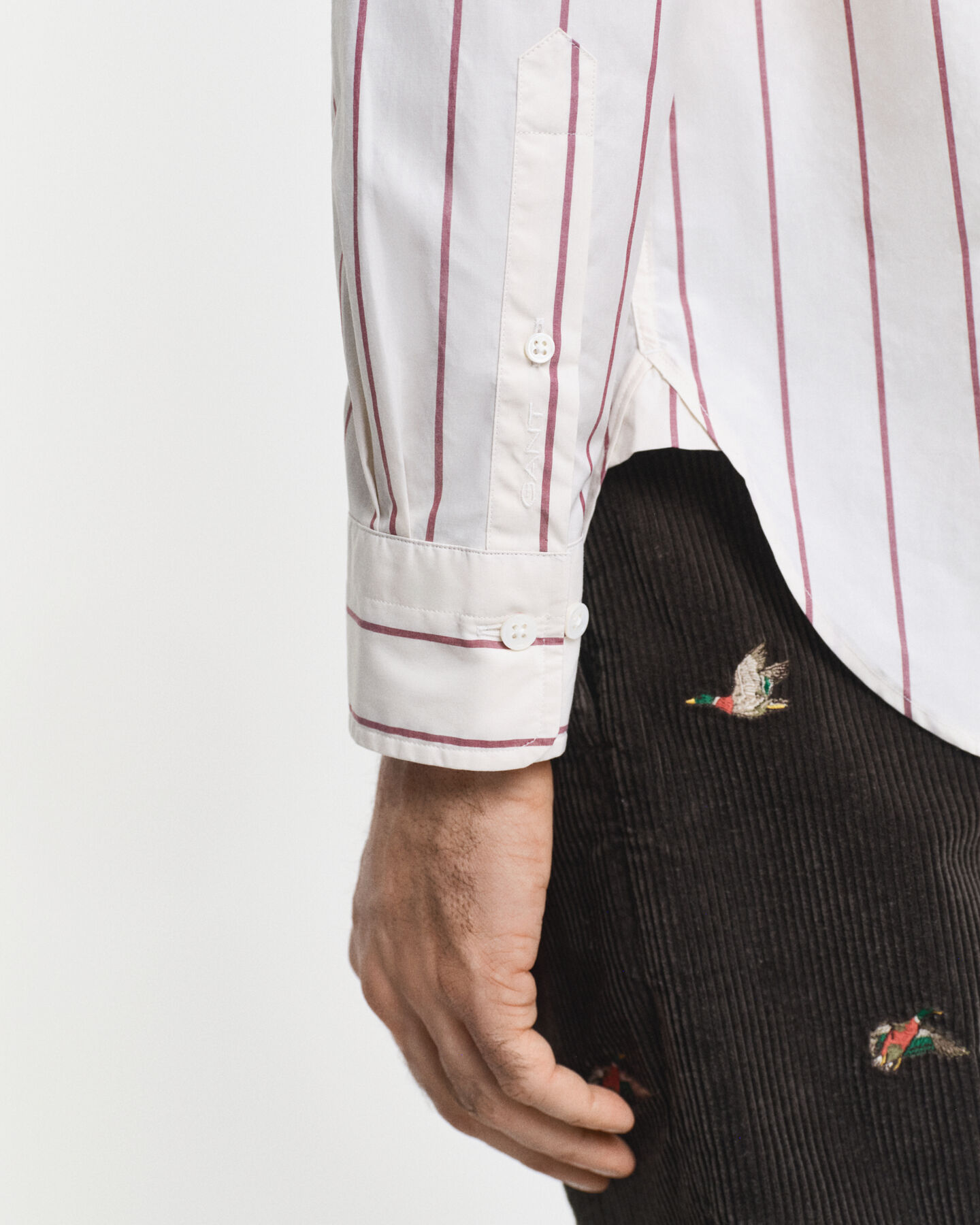 Relaxed fit Heritage Poplin skjorte med striber