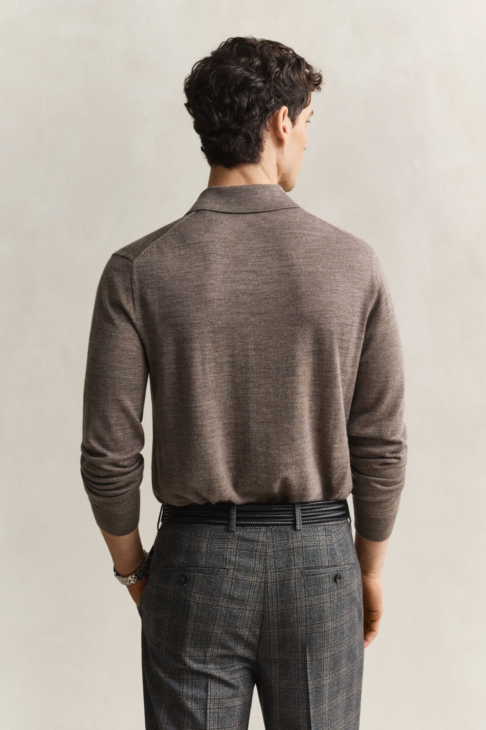 Polosweater af ekstra fin merinould