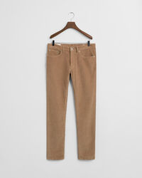 Slim fit jeans af jernbanefløjl