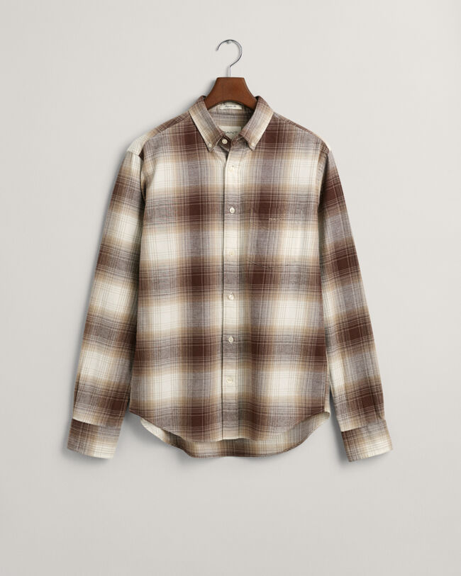 Regular fit flannelskjorte med skyggetern