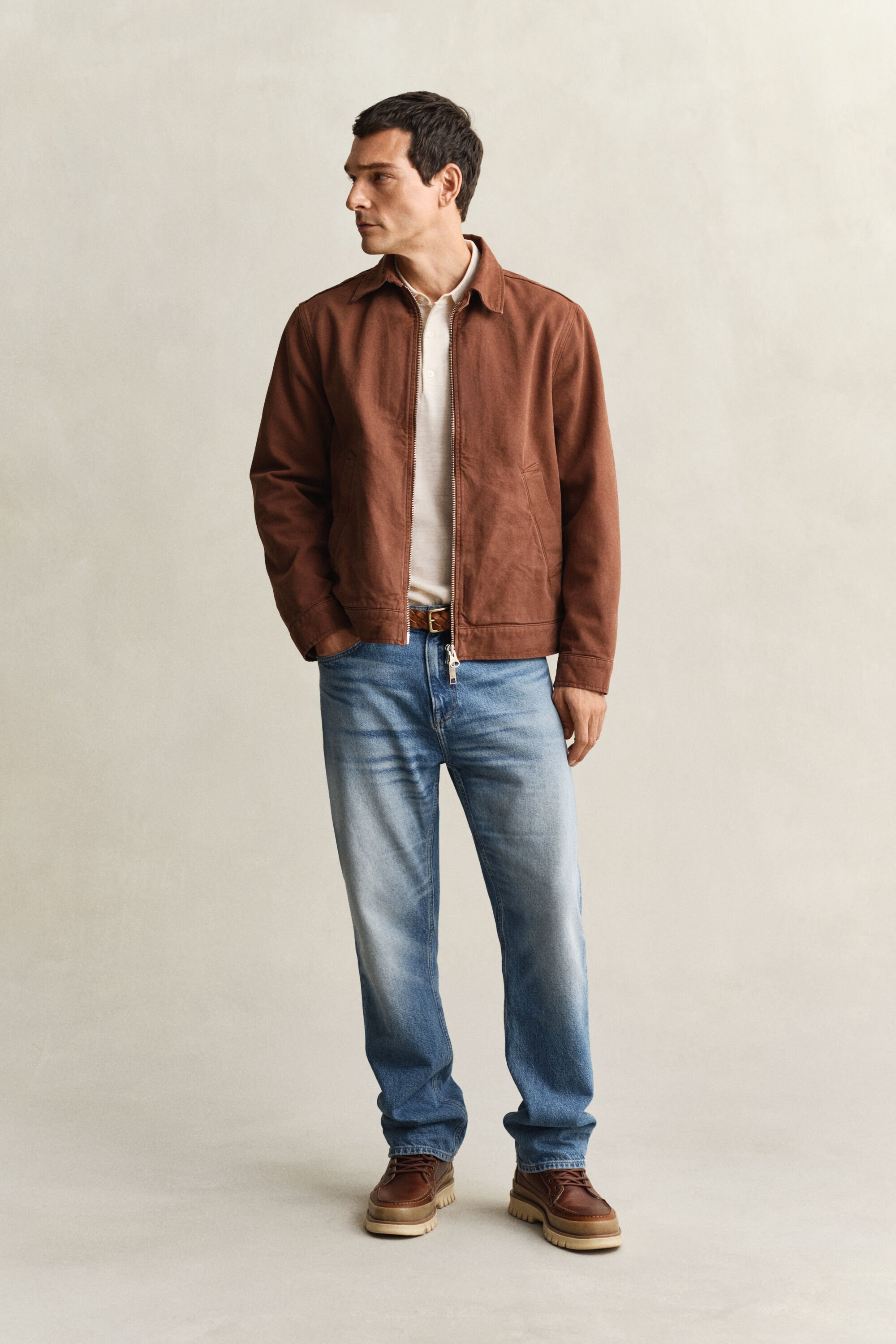 Kortærmet polosweater af ekstra fin merinould