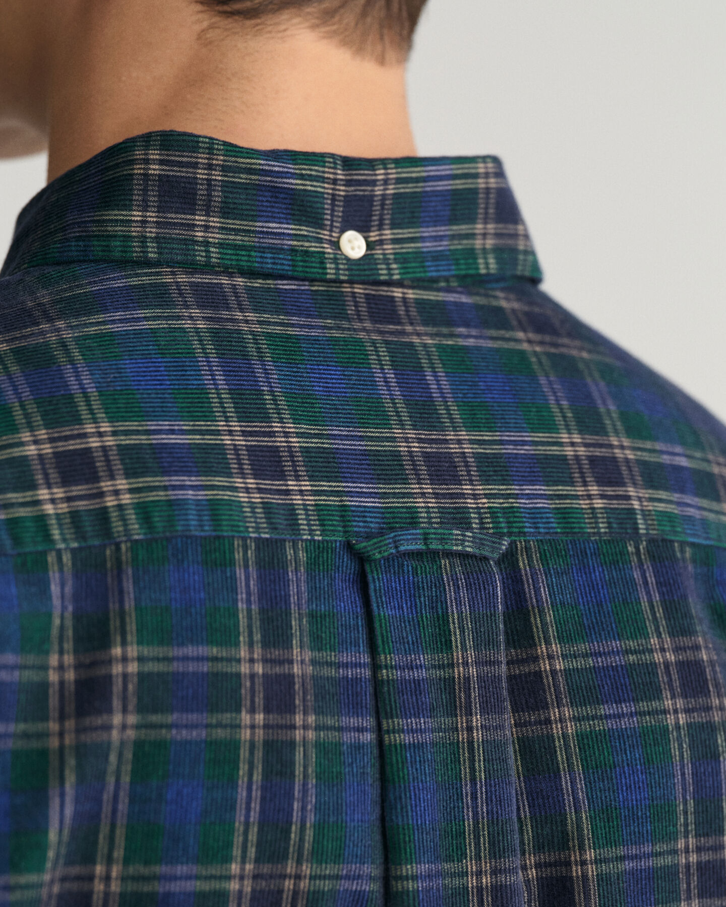 Regular fit ternet skjorte af jernbanefl&oslash;jl