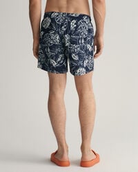 Classic fit badeshorts med Tropical Leaves-tryk