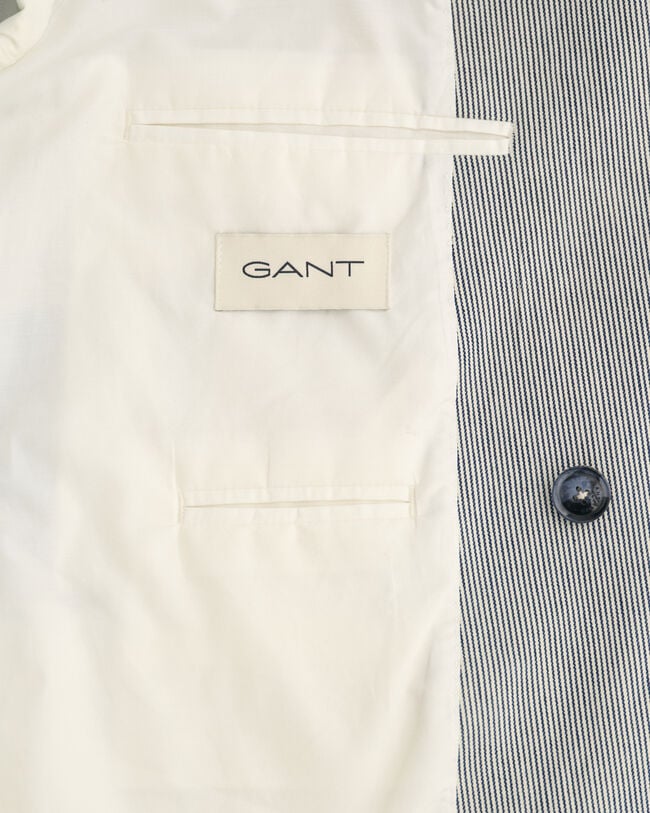 Oversized dobbeltradet blazer med striber