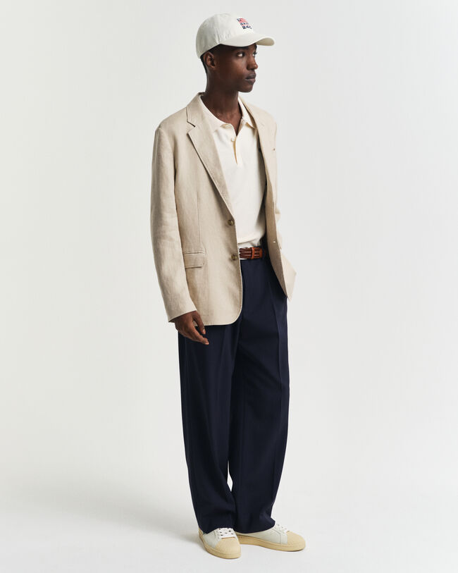 Micro tekstureret poloskjorte af bomuld