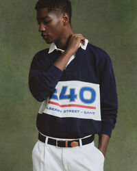 Grafisk Heavy Rugger med farveblokke